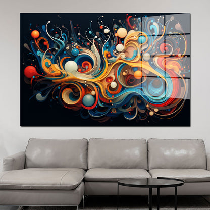 Abstrakt Black Colour Acrylglasbild Wandbild Bild Wanddeko Wohnzimmer XL