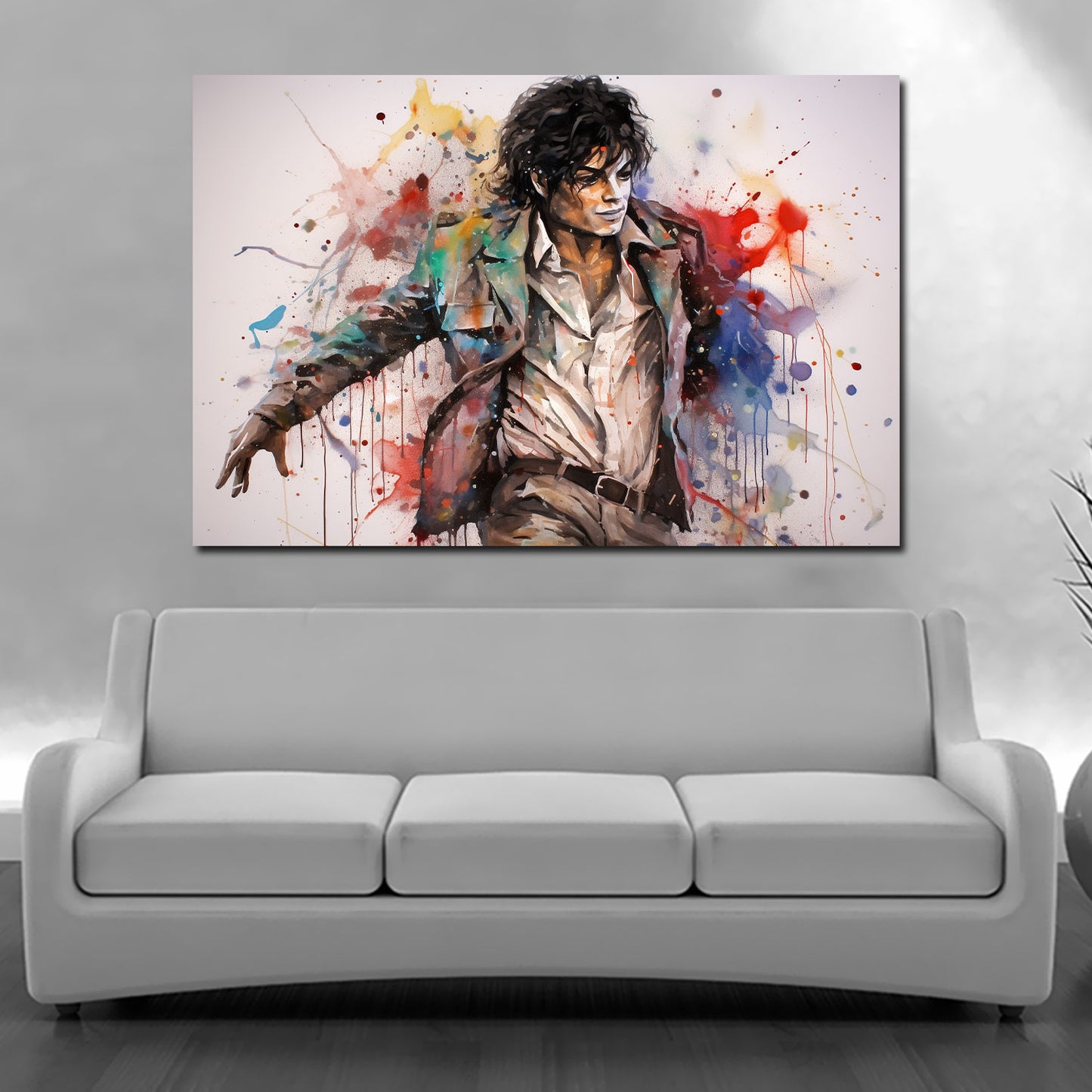 Abstrakt King of Pop Art Colour Leinwandbild Wandbild Kunstdruck XL Wanddeko