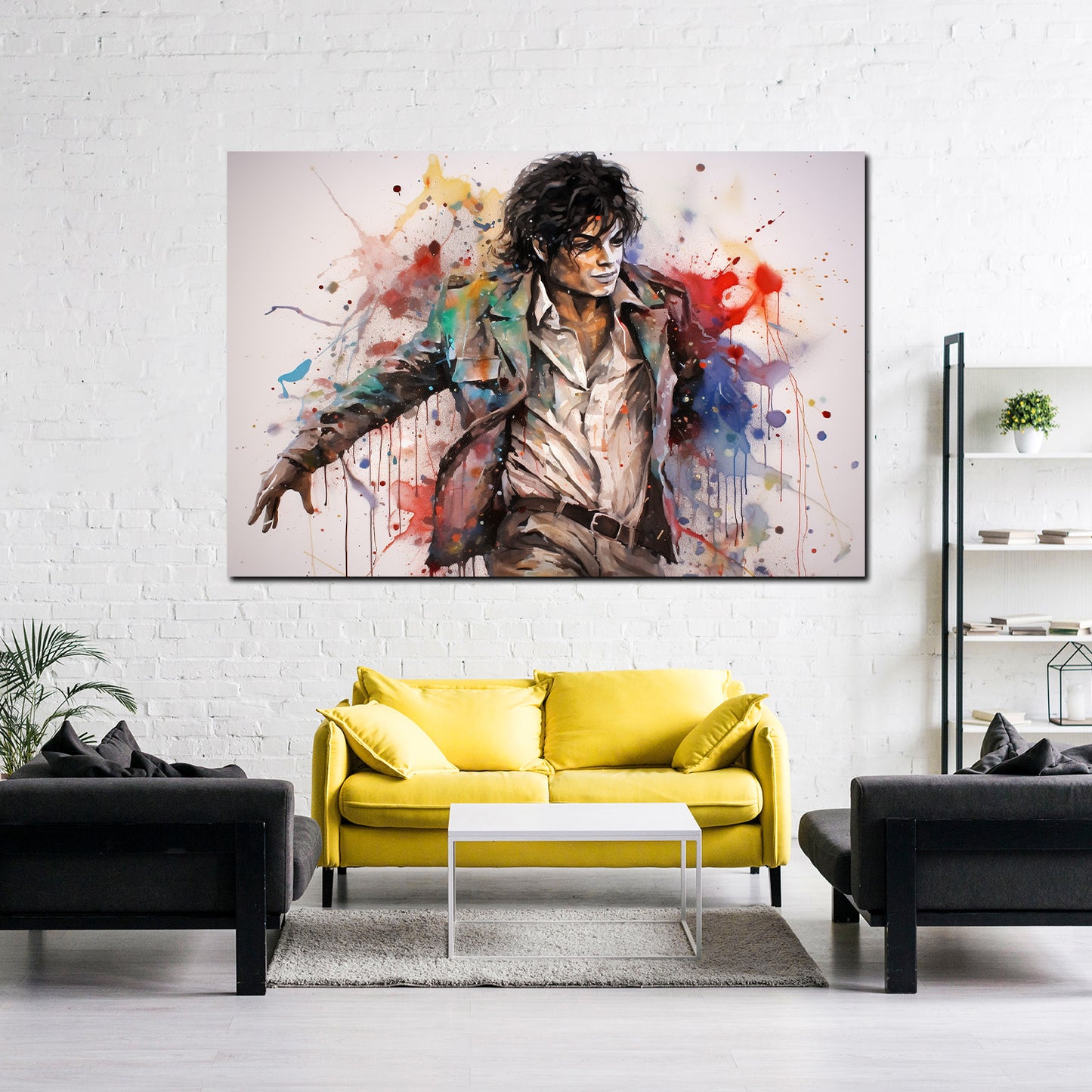 Abstrakt King of Pop Art Colour Leinwandbild Wandbild Kunstdruck XL Wanddeko