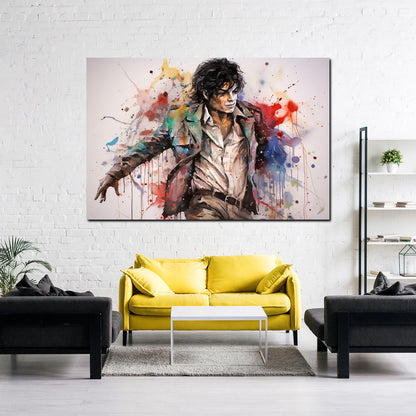 Abstrakt King of Pop Art Colour Leinwandbild Wandbild Kunstdruck XL Wanddeko