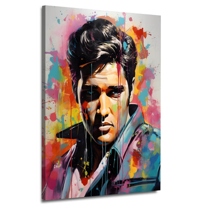 Pop Art Style Musiker abstrakt Leinwandbild Wandbild Kunstdruck XL Wanddeko