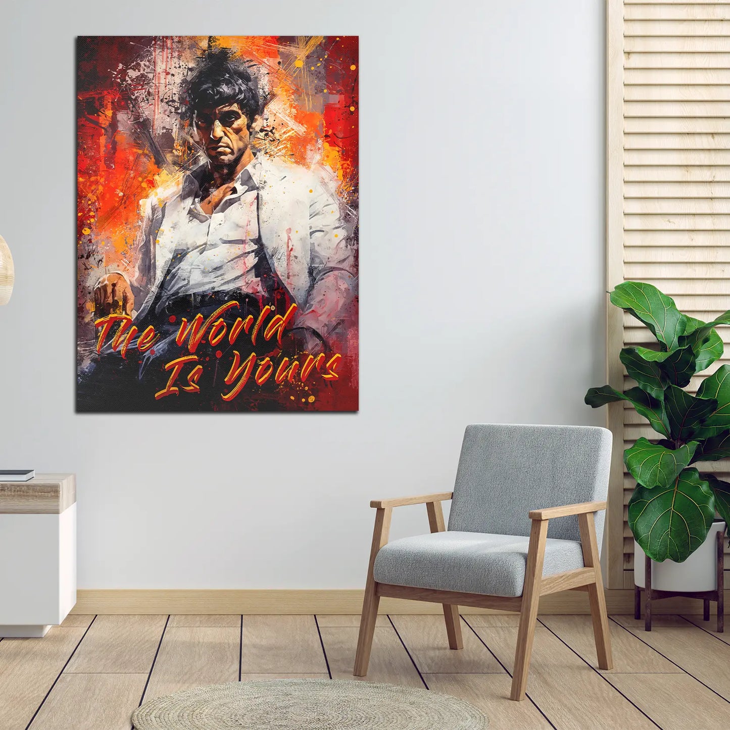 Abstrakt Legend The World Leinwandbild Wandbild Kunstdruck XL Wanddeko