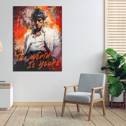 Abstrakt Legend The World Leinwandbild Wandbild Kunstdruck XL Wanddeko