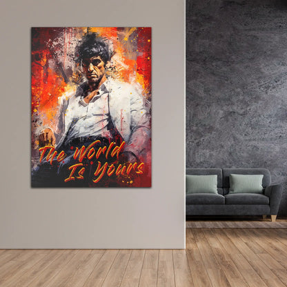 Abstrakt Legend The World Leinwandbild Wandbild Kunstdruck XL Wanddeko