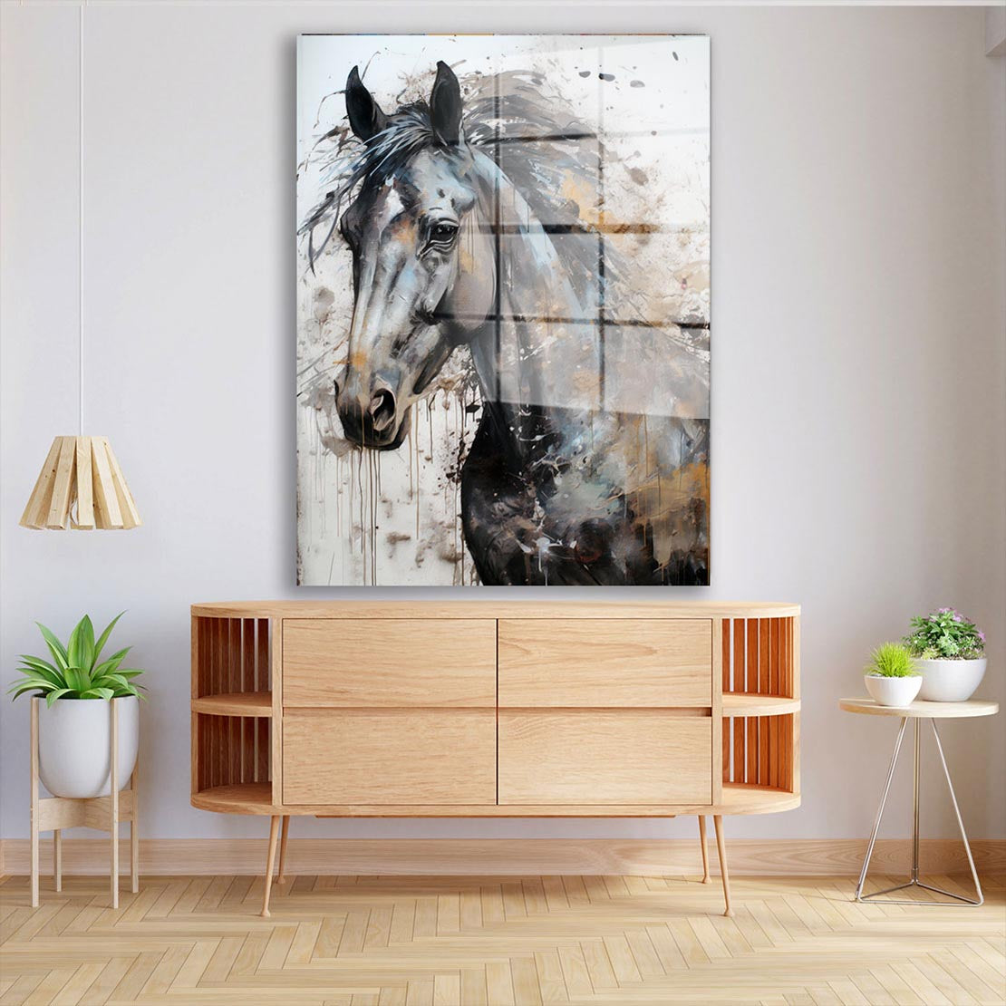 Wunderschönes Pferd Acrylglasbild Wandbild Bild Wanddeko Wohnzimmer XL