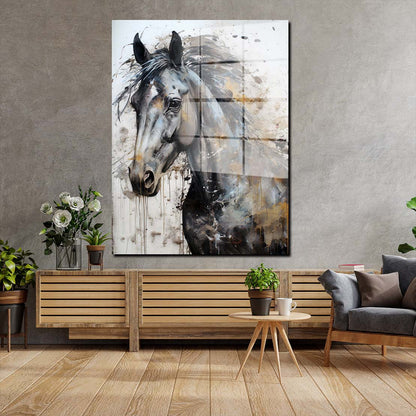 Wunderschönes Pferd Acrylglasbild Wandbild Bild Wanddeko Wohnzimmer XL