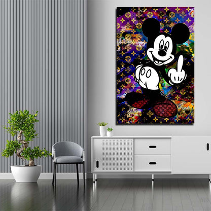 Pop Art Luxury Mouse Wandbild Leinwandbild Kunstdruck XL Wanddeko