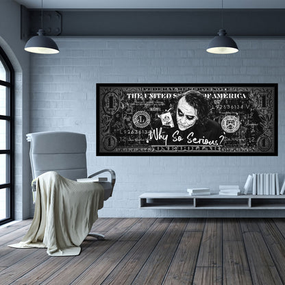 Bösewicht, schwarz weiß Leinwandbild Wandbild Kunstdruck XL Wanddeko