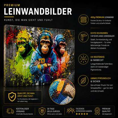 King Duck Love Is All We Need Kunst Wandbild Leinwandbild Kunstdruck XL Wanddeko