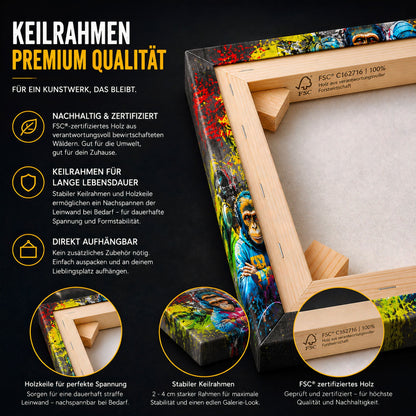 The Spider Colour Splatter Wandbild Leinwandbild Kunstdruck XL Deko