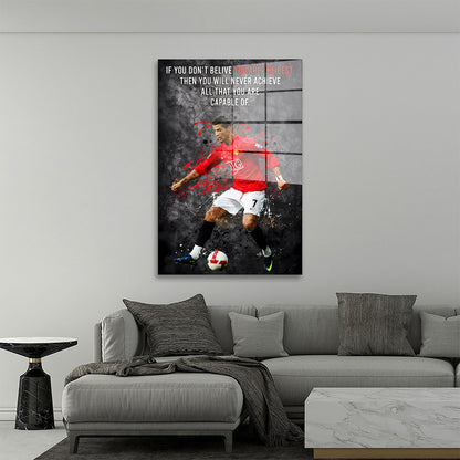 Zitat Fußball Star Sport Acrylglasbild Wandbild Bild Wanddeko Wohnzimmer XL