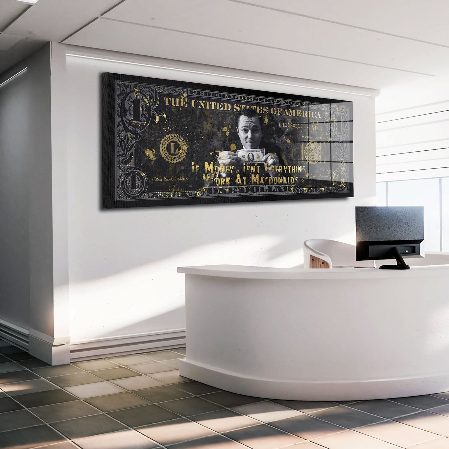 Zitat Wolf of Wall Street Acrylglasbild Wandbild Bild Wanddeko Wohnzimmer XL