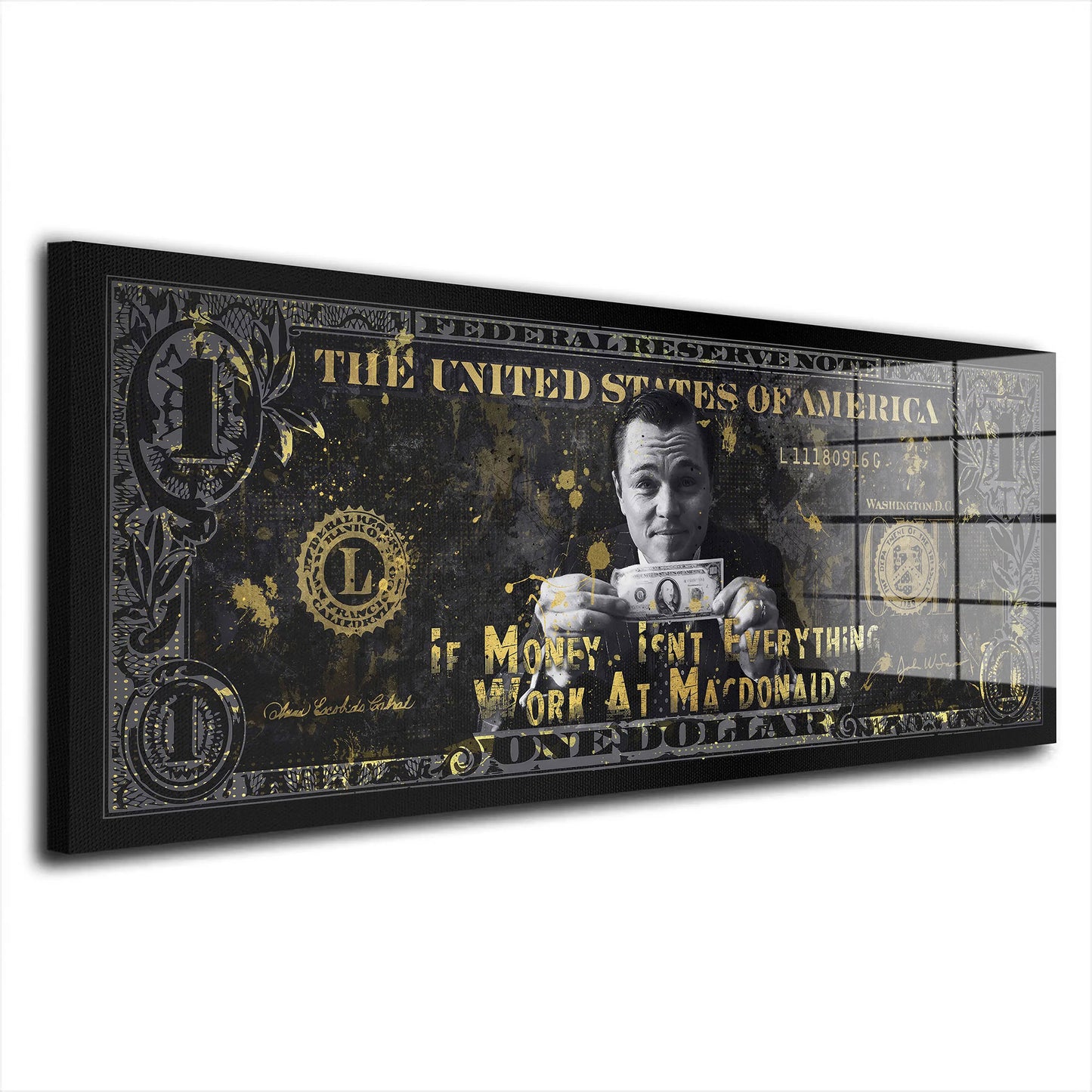 Zitat Wolf of Wall Street Acrylglasbild Wandbild Bild Wanddeko Wohnzimmer XL