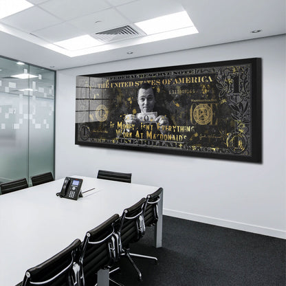 Zitat Wolf of Wall Street Acrylglasbild Wandbild Bild Wanddeko Wohnzimmer XL