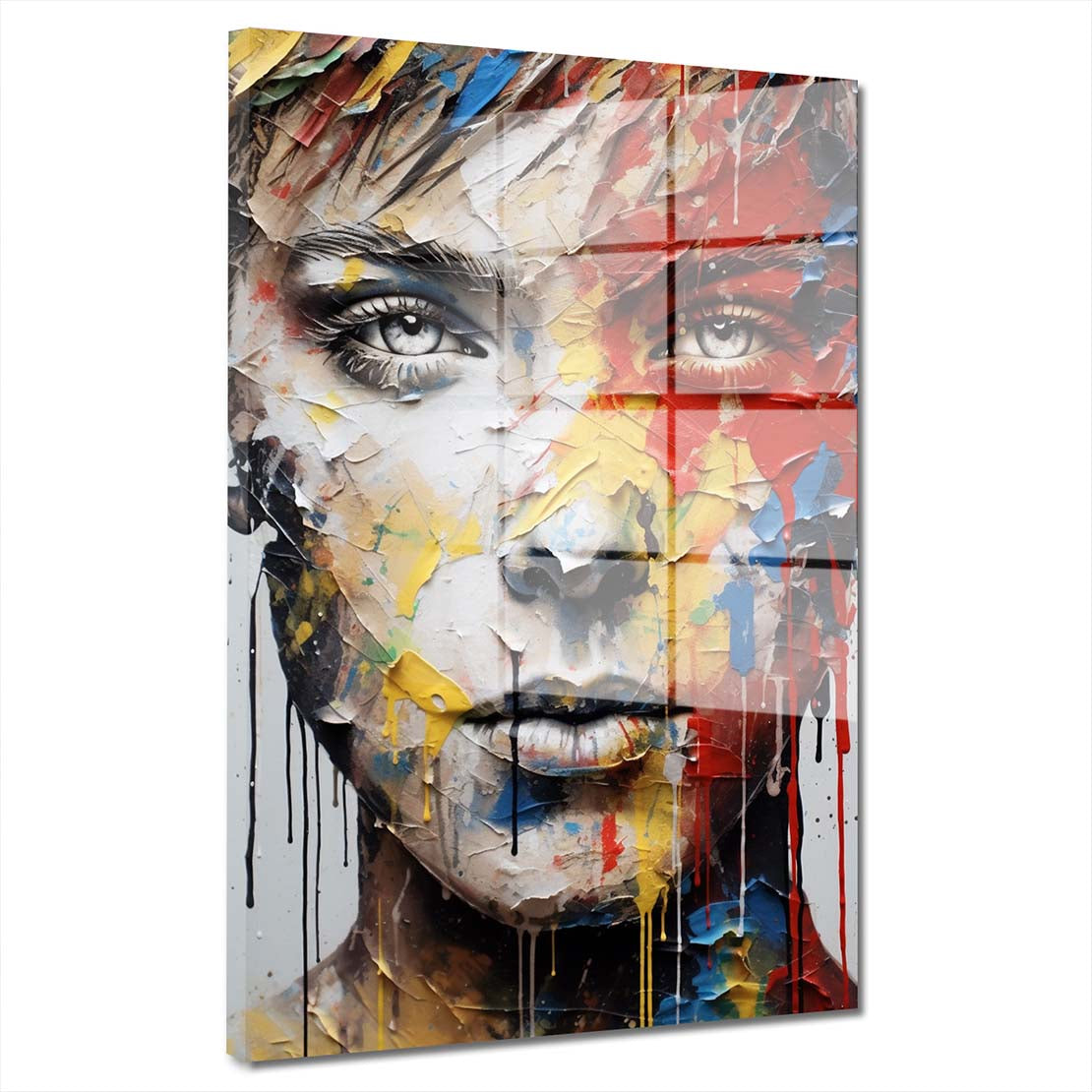 Gesicht Abstrakt Beautiful Acrylglasbild Wandbild Bild Wanddeko Wohnzimmer XL