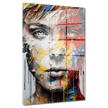 Gesicht Abstrakt Beautiful Acrylglasbild Wandbild Bild Wanddeko Wohnzimmer XL