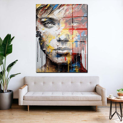 Gesicht Abstrakt Beautiful Acrylglasbild Wandbild Bild Wanddeko Wohnzimmer XL