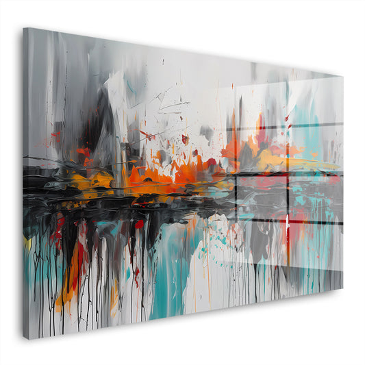 Abstrakt Dynamik mit Tiefenwirkung Acrylglasbild Wandbild Bild Wanddeko Wohnzimmer XL