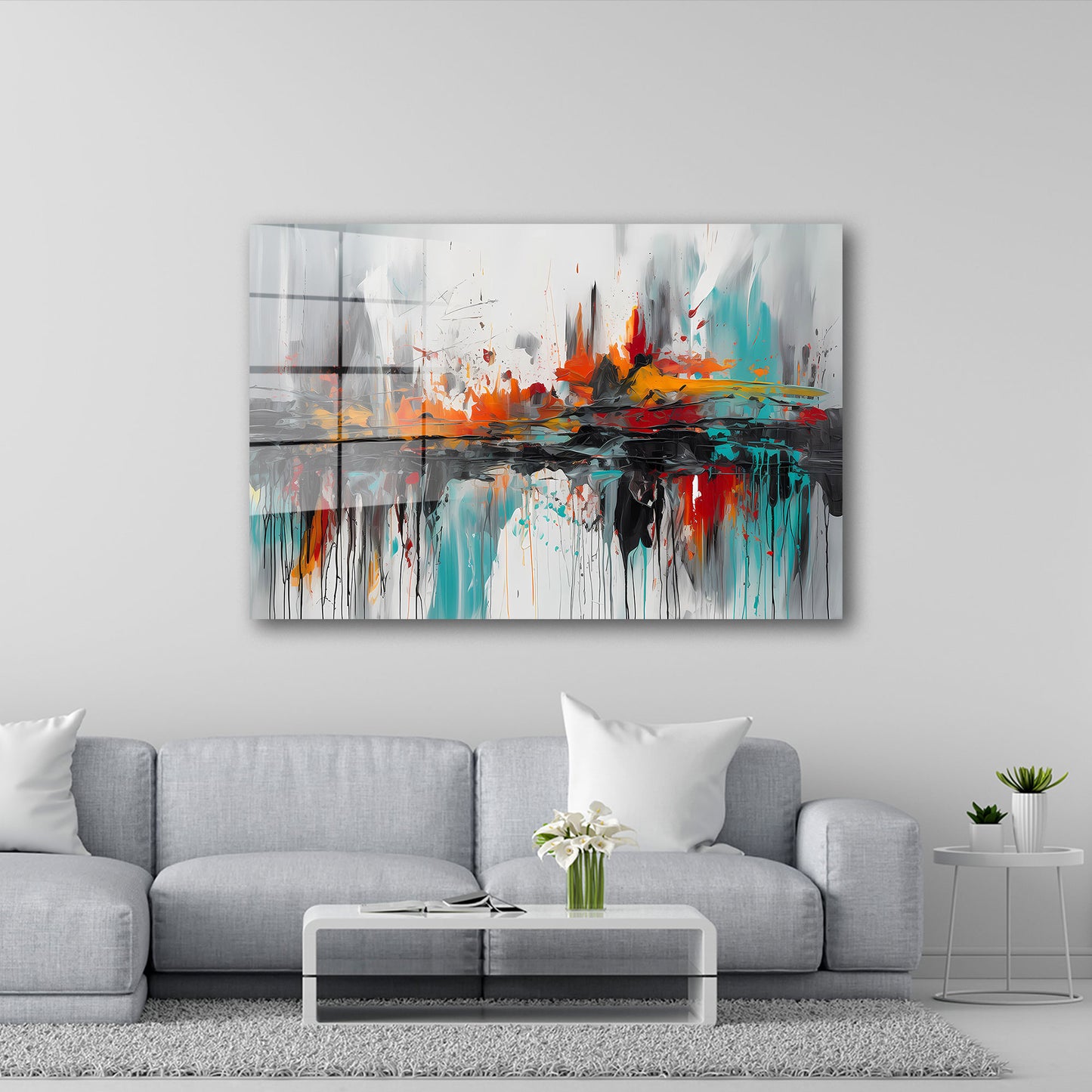 Abstrakt Dynamik mit Tiefenwirkung Acrylglasbild Wandbild Bild Wanddeko Wohnzimmer XL