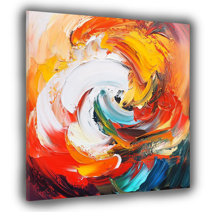 Abstrakt Farbenwirbel Energie Leinwandbild Wandbild Kunstdruck XL Wanddeko