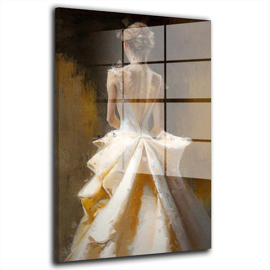 Abstrakt Frau Rückenansicht Acrylglasbild Wandbild Bild Wanddeko Wohnzimmer XL