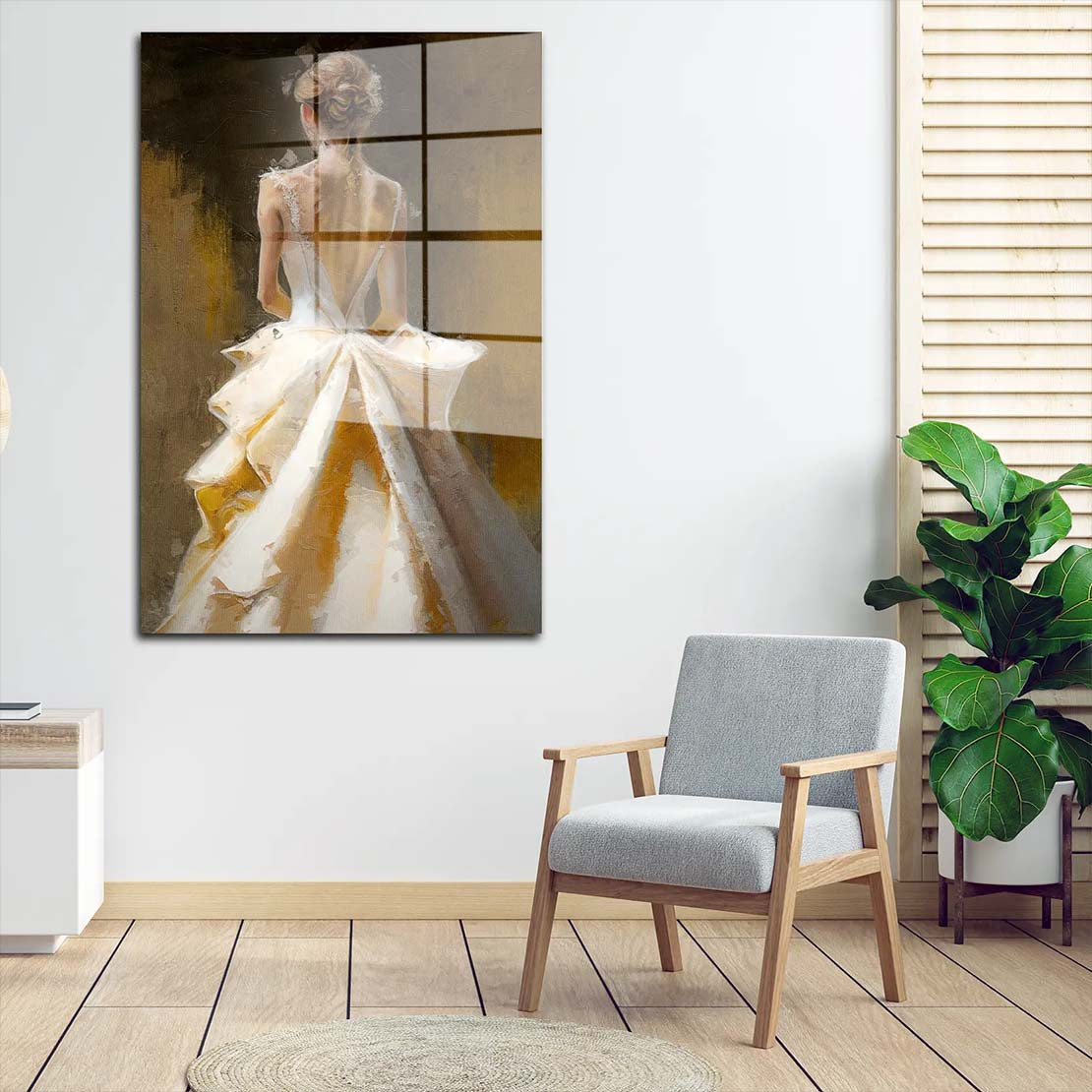 Abstrakt Frau Rückenansicht Acrylglasbild Wandbild Bild Wanddeko Wohnzimmer XL