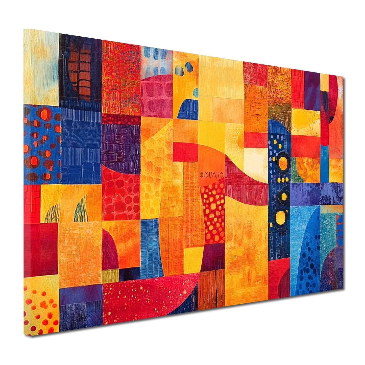 Abstrakt Geometrie warme Farben Wandbild Leinwandbild Kunstdruck XL Wanddeko