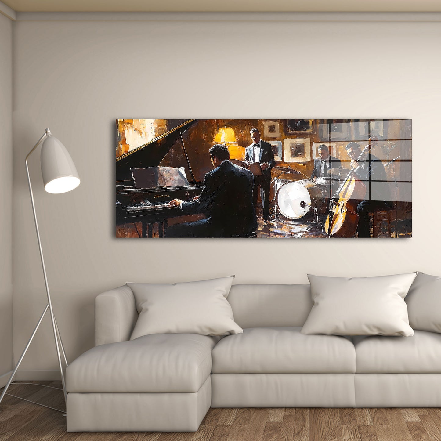 Abstrakt Jazz Musik Band Acrylglasbild Wandbild Bild Wanddeko Wohnzimmer XL