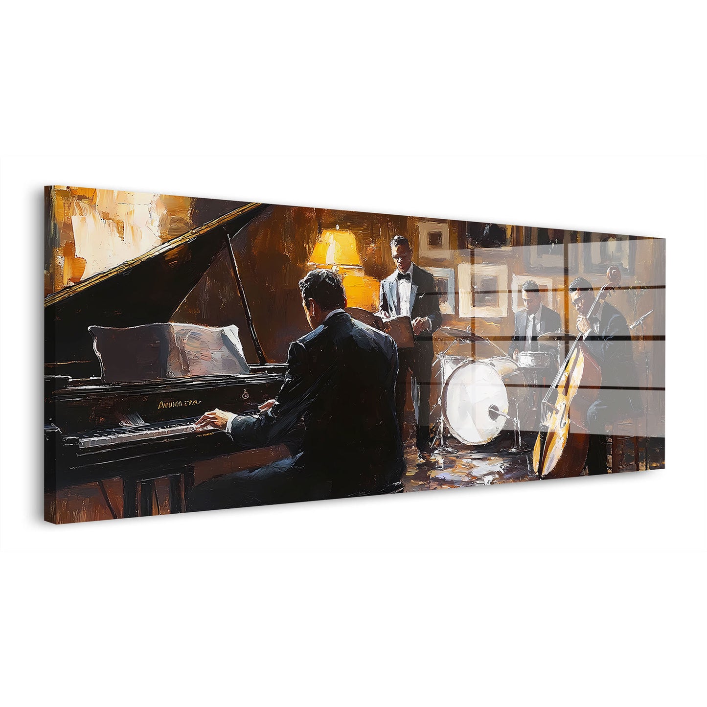 Abstrakt Jazz Musik Band Acrylglasbild Wandbild Bild Wanddeko Wohnzimmer XL