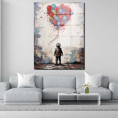 Abstrakt kleiner Junge Acrylglasbild Wandbild Bild Wanddeko Wohnzimmer XL