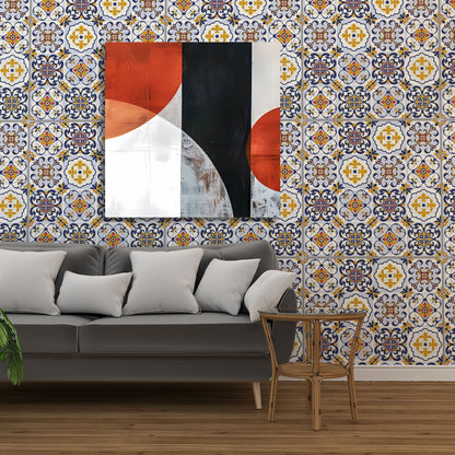 Abstrakt Kreiskomposition Kontraste Leinwandbild Wandbild Kunstdruck XL Wanddeko