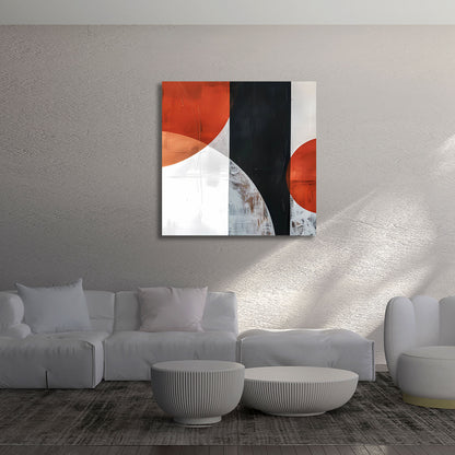 Abstrakt Kreiskomposition Kontraste Leinwandbild Wandbild Kunstdruck XL Wanddeko