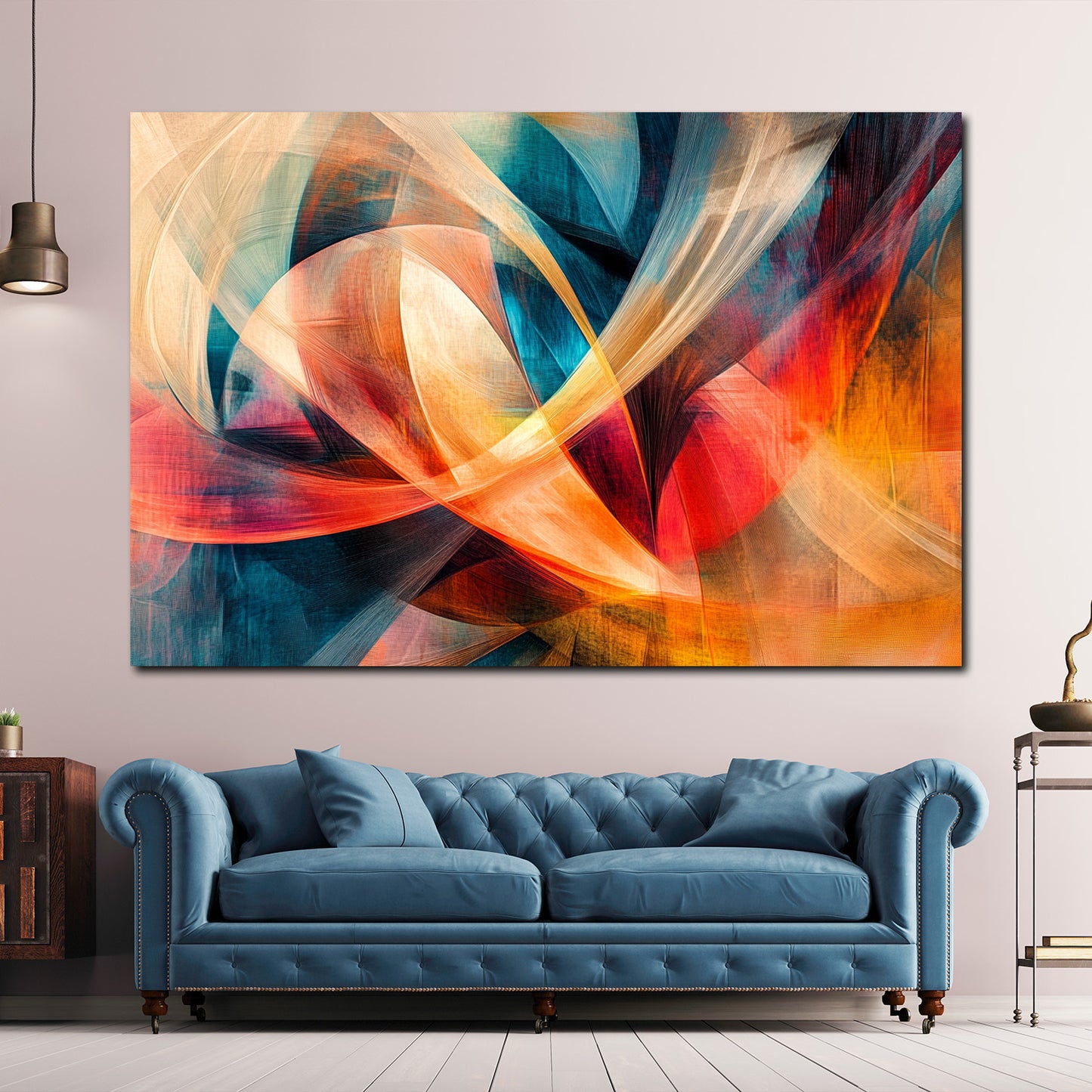 Abstrakt Farbenspiel Lichtreflexe Wandbild Leinwandbild Kunstdruck XL Wanddeko