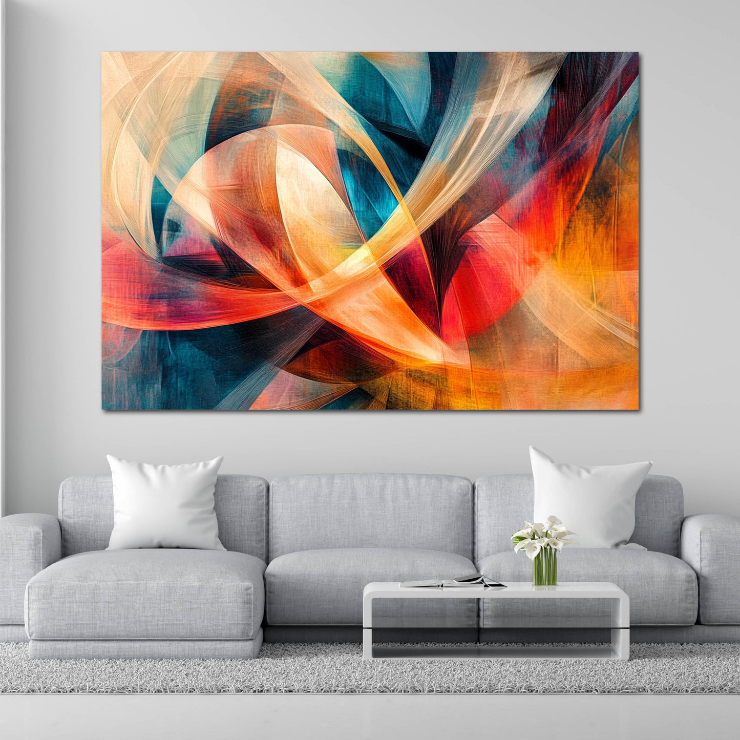 Abstrakt Farbenspiel Lichtreflexe Wandbild Leinwandbild Kunstdruck XL Wanddeko