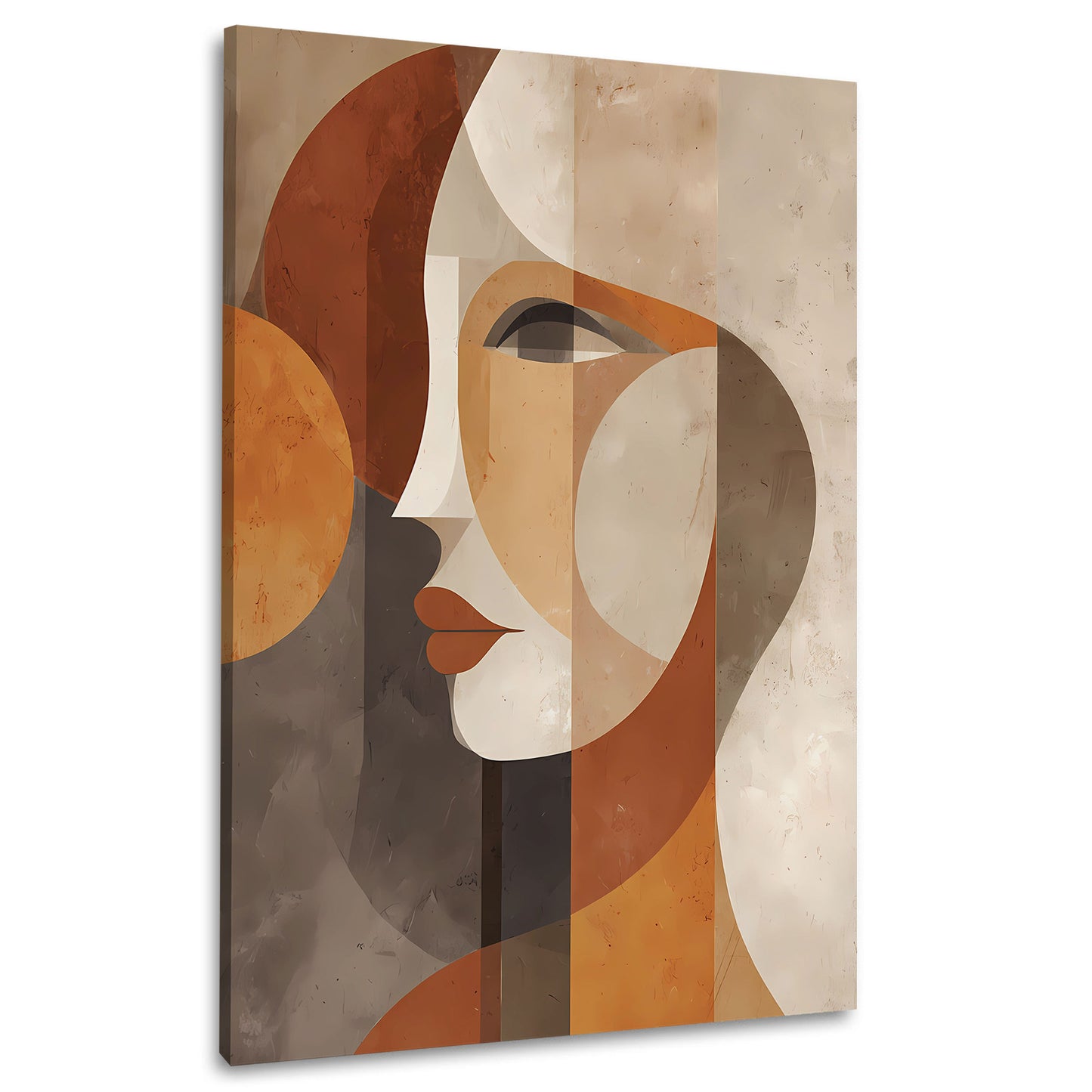 Abstrakt minimalistisch Frauenporträt Wandbild Leinwandbild Kunstdruck XL Wanddeko