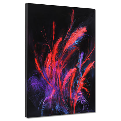 Abstrakt Neonfarben schwarz Leinwandbild Wandbild Kunstdruck XL Wanddeko