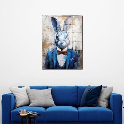 Abstrakt Pop Art Hase Acrylglasbild Wandbild Bild Wanddeko Wohnzimmer XL