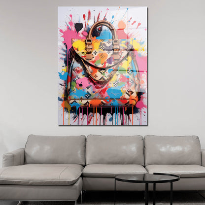 Abstrakt Tasche Luxus Acrylglasbild Wandbild Bild Wanddeko Wohnzimmer XL
