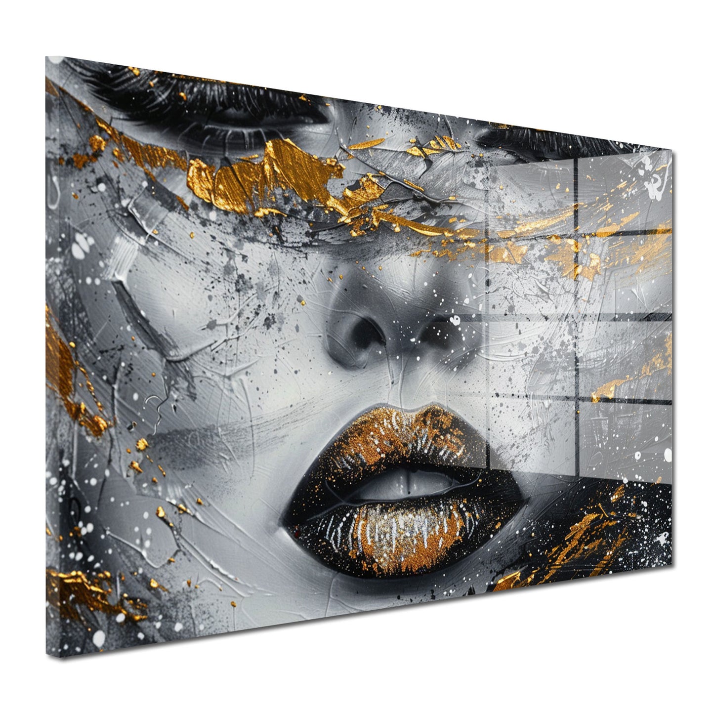 Abstrakt weibliches Gesicht Acrylglasbild Wandbild Bild Wanddeko Wohnzimmer XL