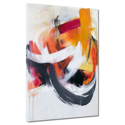 Abstrakt Farbkomposition Leinwandbild Wandbild Kunstdruck XL Wanddeko