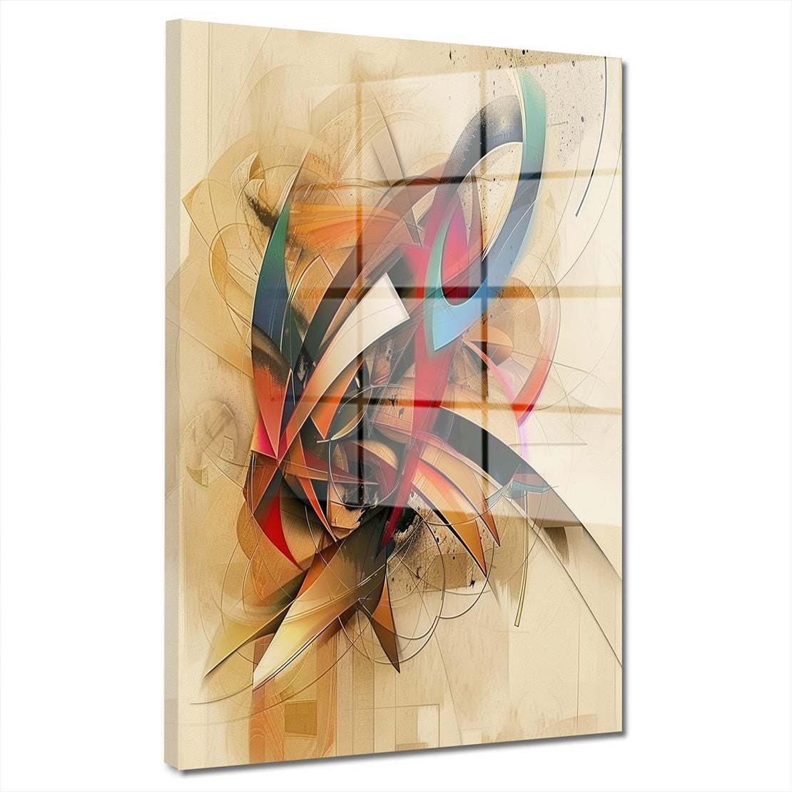 Abstrakte Formen Colour Acrylglasbild Wandbild Bild Wanddeko Wohnzimmer XL