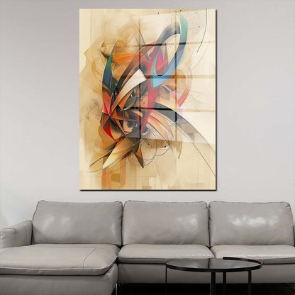 Abstrakte Formen Colour Acrylglasbild Wandbild Bild Wanddeko Wohnzimmer XL
