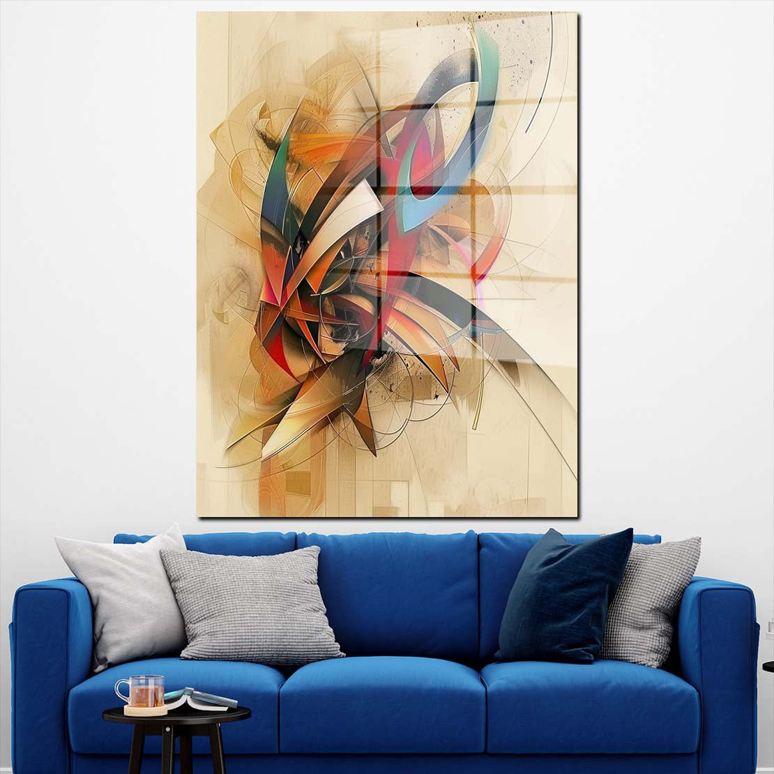Abstrakte Formen Colour Acrylglasbild Wandbild Bild Wanddeko Wohnzimmer XL