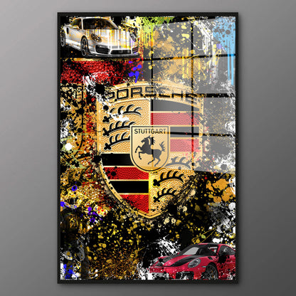 Abstrakte Kunst Auto Sport Acrylglasbild Wandbild Bild Wanddeko Wohnzimmer XL