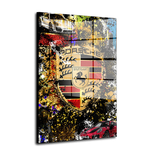 Abstrakte Kunst Auto Sport Acrylglasbild Wandbild Bild Wanddeko Wohnzimmer XL