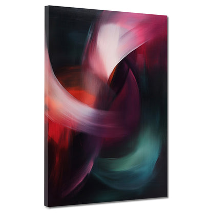 Abstrakte Kunst dunkle Farben Leinwandbild Wandbild Kunstdruck XL Wanddeko