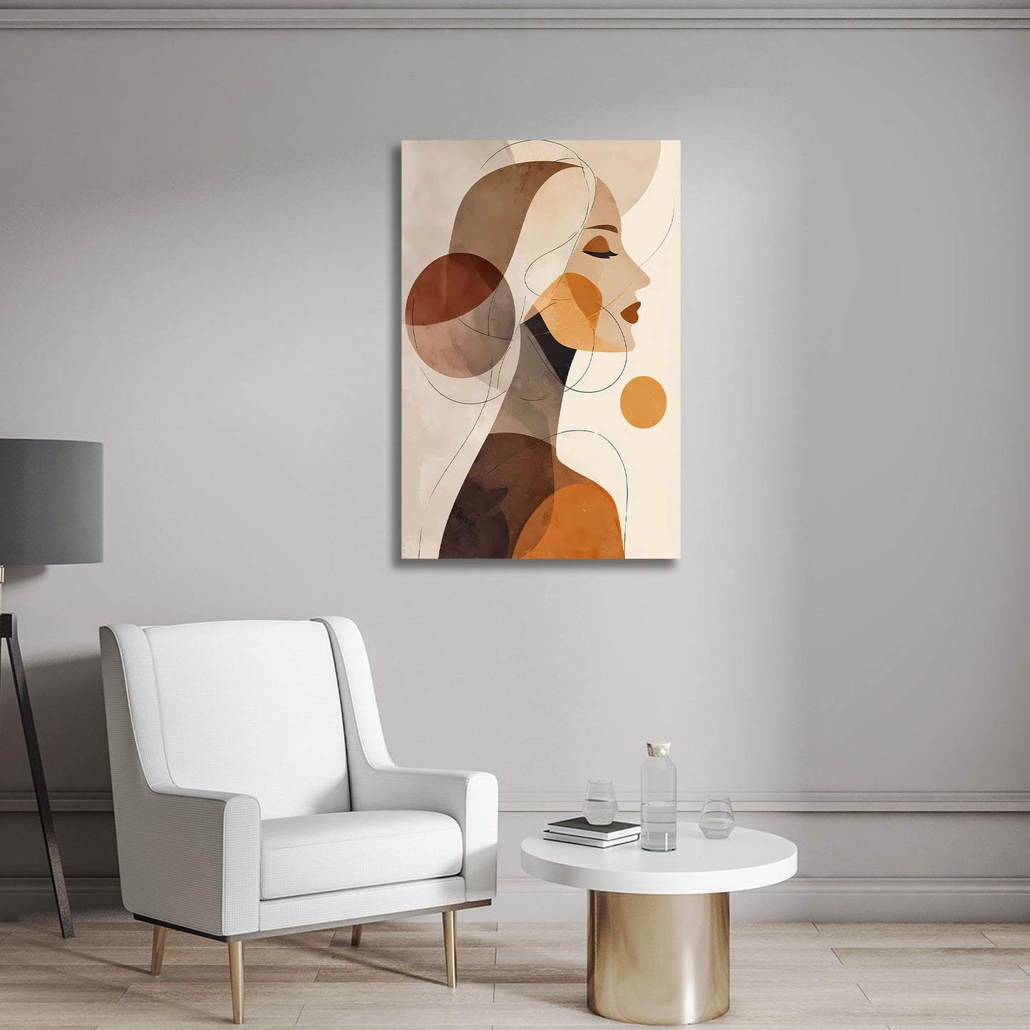 Abstrakt Frau Seitenansicht Wandbild Leinwandbild Kunstdruck XL Wanddeko