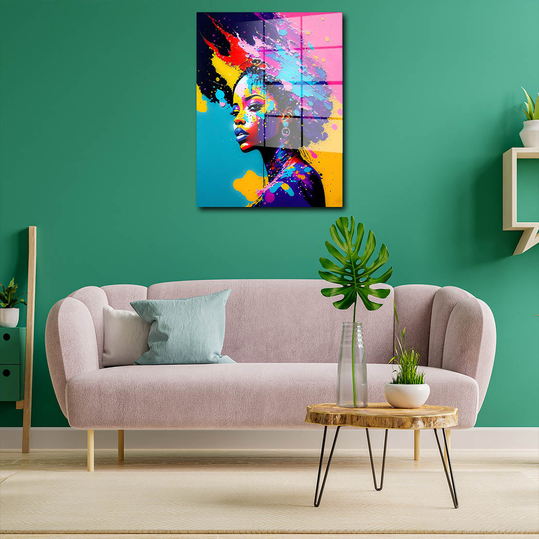African Beauty Splash Acrylglasbild Wandbild Bild Wanddeko Wohnzimmer XL