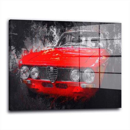 Alfa Romeo GTV Abstract Acrylglasbild Wandbild Bild Wanddeko Wohnzimmer XL