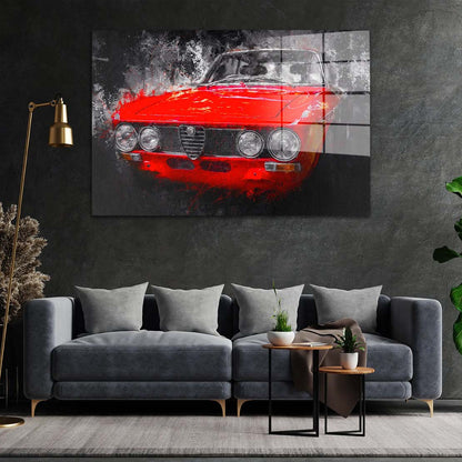 Alfa Romeo GTV Abstract Acrylglasbild Wandbild Bild Wanddeko Wohnzimmer XL